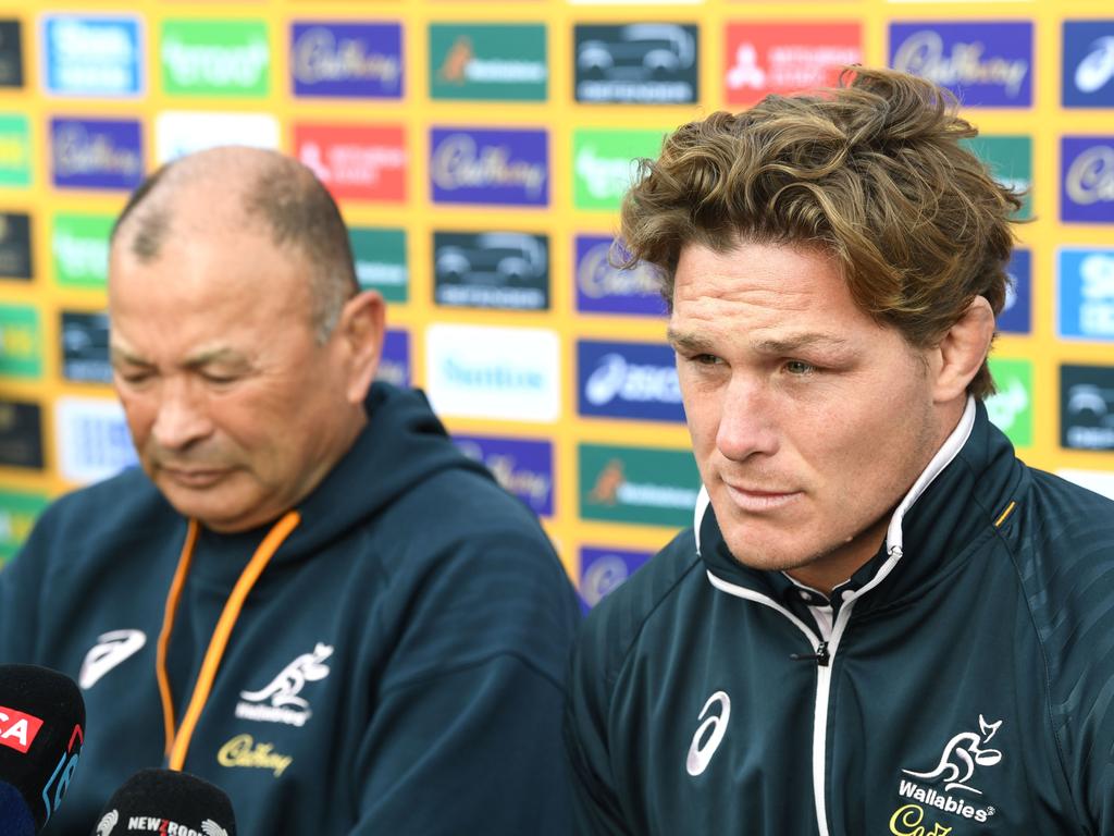 Eddie Jones (L) left Hooper out of his World Cup team last year. Picture: Getty