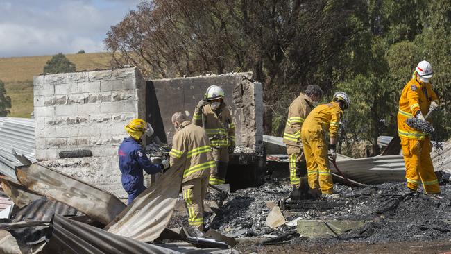 A fire overnight has completely destroyed a home in Calder Road, Calder. PICTURE CHRIS KIDD