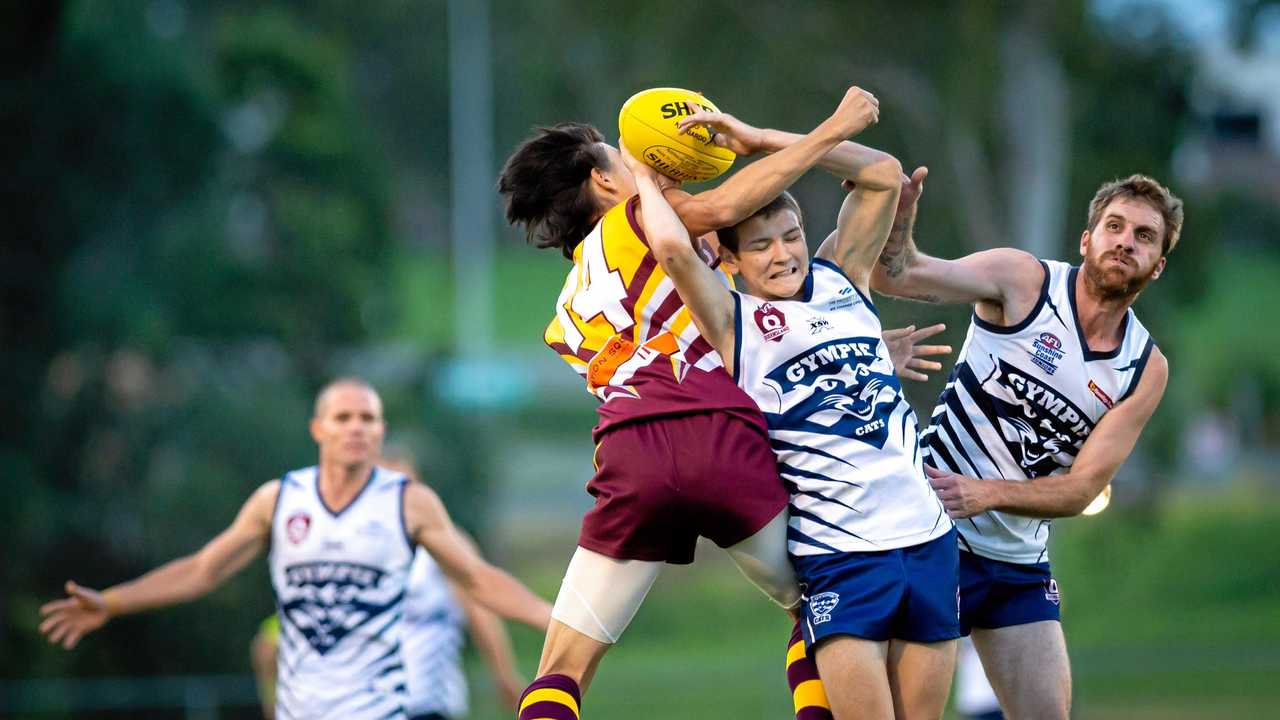 LEADING THE PACK: Kade Kent played an important role in the Gympie Cats' win over the Moreton Bay Lions on Saturday (pictured playing against Maryborough). Picture: Leeroy Todd