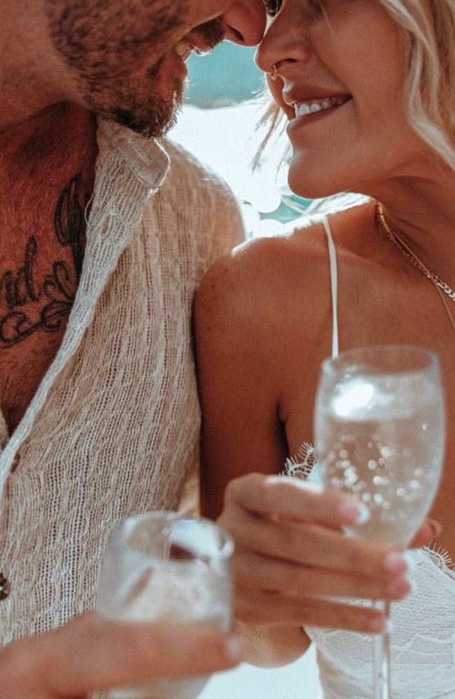 Sunshine Coast Instagram stars Chris Jensen and Tayla Made tied the note in an elopement ceremony in Positano, Italy, on May 23. Picture: Amalfitana Photographer