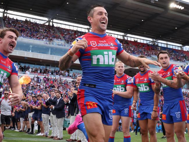 Mitchell Pearce was all smiles ahead of his 300th game...