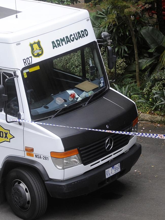 Cash-in-transit vans were a target for armed robbers. Picture: Alan Place