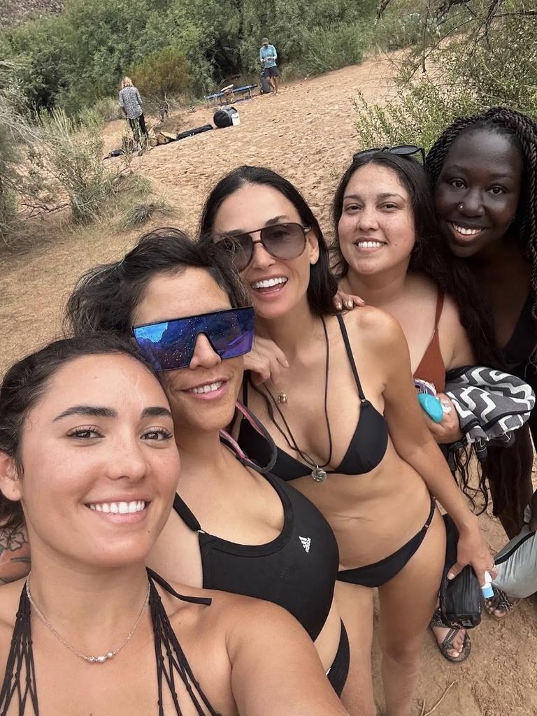 She smiled as she took a picture with her travel buddies. Picture: Instagram