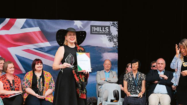 Daniel presented with an Australia Day Award for Community Contribution in 2017. (Picture: Supplied)