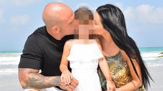 Gangster in paradise: Buddle left Australia in 2016 alongside partner Mel Terwisscha and their young daughter.