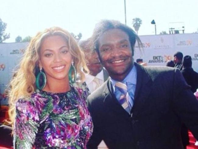 Terry Bryant pictured with Beyonce in 2009. Picture: Facebook