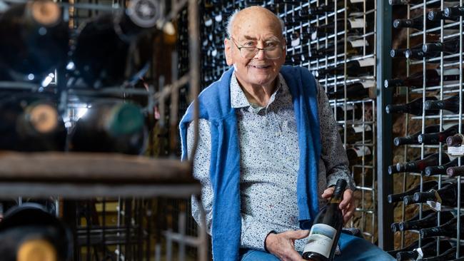 James Halliday in his cellar at Coldstream Hills in the Yarra Valley. Picture: Jay Town/The Australian