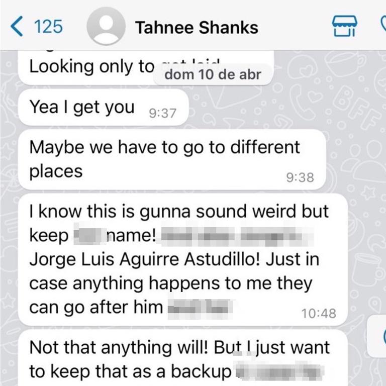 Whitsunday woman Tahnee Shanks, 32, remains missing in Mexico a month after her daughter Adelynn, 2, was dumped at a church. Her family are concerned about text messages they believe she sent to a friend in the weeks leading up to her disappearance about her estranged partner Jorge Aguirre Astudillo.