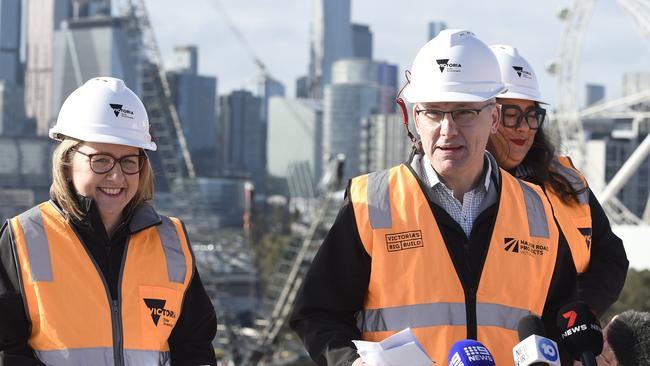 Victorian Transport Infrastructure minister Danny Pearson was unwilling to share details about when the SRLA communicated the road closure to Monash Health. Picture: NewsWire / Andrew Henshaw