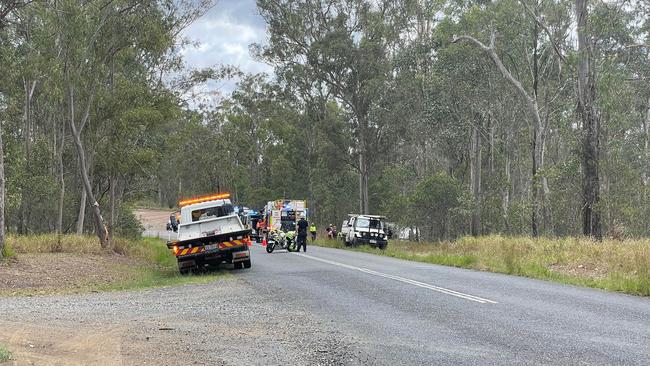 The rescue chopper has been dispatched to the Gympie region after a serious crash north of the city, which has left a driver trapped in the wreckage of his vehicle.