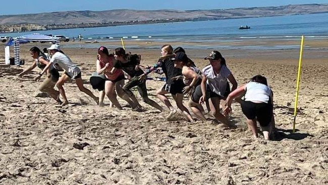 The Shoes' senior women's side has been training consistently throughout the pre-season as it prepares for its debut SFL campaign. Picture: Noarlunga Football Club