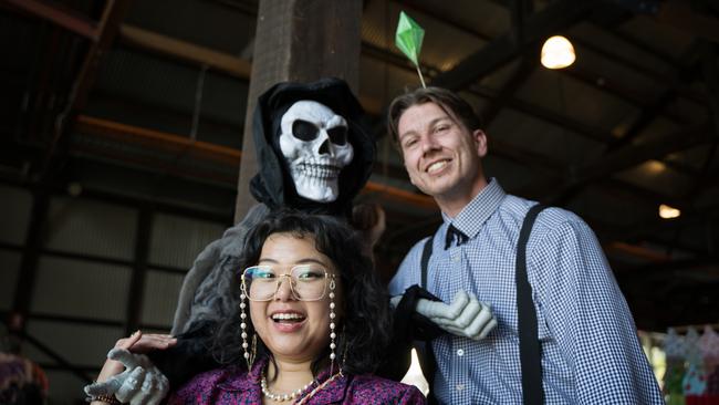 Yung-Lin Chiang and Antonio Muscerino at the Spooktacular Halloween Markets at the Goods Shed. October 26, 2024. Picture: Christine Schindler