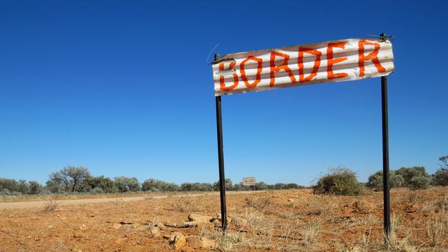 A sign on the Queensland-Northern Territory border. Picture: Lee Atkinson