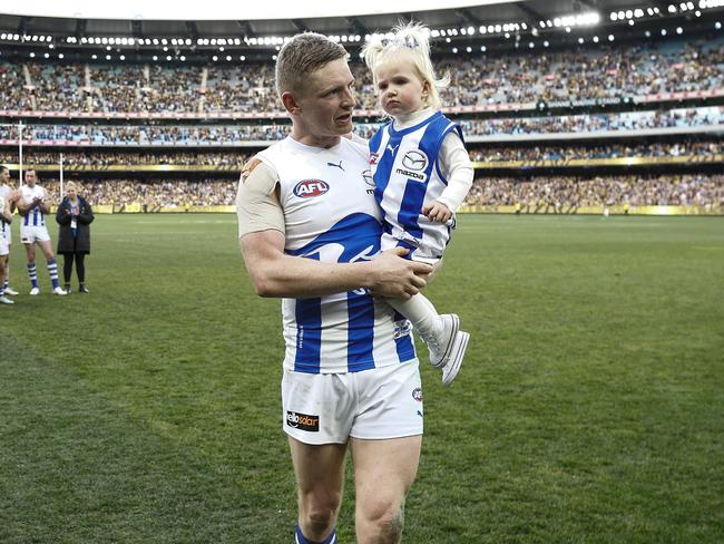 Former Kangaroos gun Jack Ziebell is keeping it in the family in his latest venture on the footy field. Picture: Getty Images