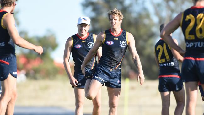 It’s business as usual as Rory Sloane trains ahead of his 200th game against Sydney. Picture: Adelaide Football Club