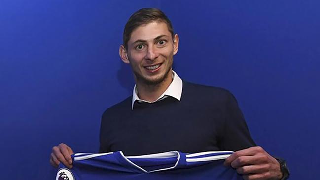 Emiliano Sala after signing for Cardiff City. Picture: AFP 