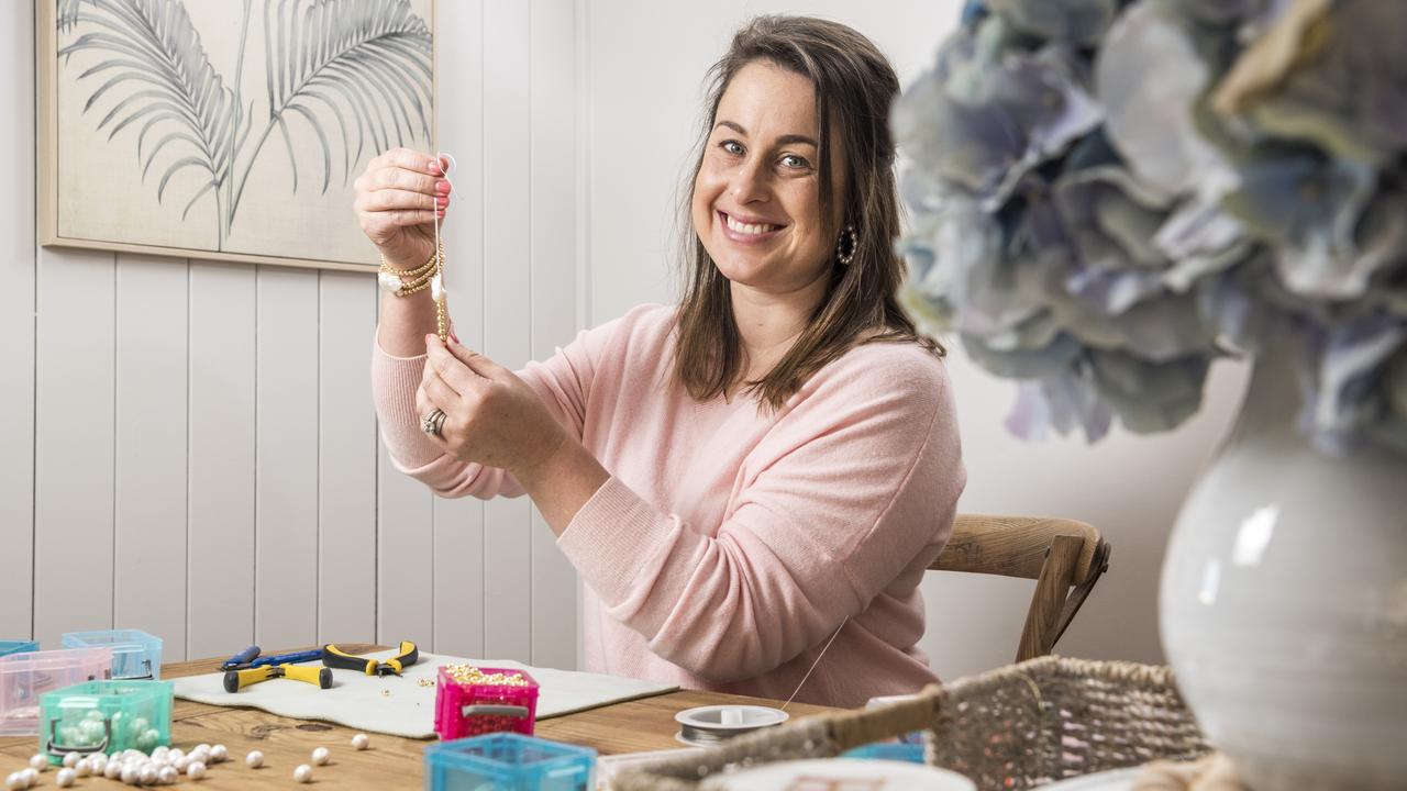 Boutiquo owner Jess Hayes is set to launch the pearl jewellery business, Monday, July 19, 2021. Picture: Kevin Farmer