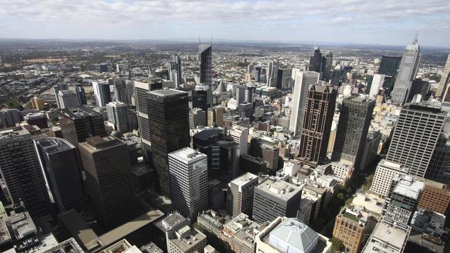 Melbourne cityscape.