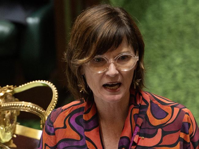 MELBOURNE AUSTRALIA - Newswire Photos NOVEMBER 28TH 2023 : Minister for Health Mary-Anne Thomas, speaks at Question Time, at the Victorian Parliament Sitting in Melbourne. PICTURE : NCA Newswire / Nicki Connolly