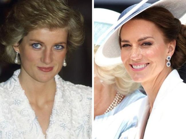 Kate Middleton and the former Princess of Wales - Diana