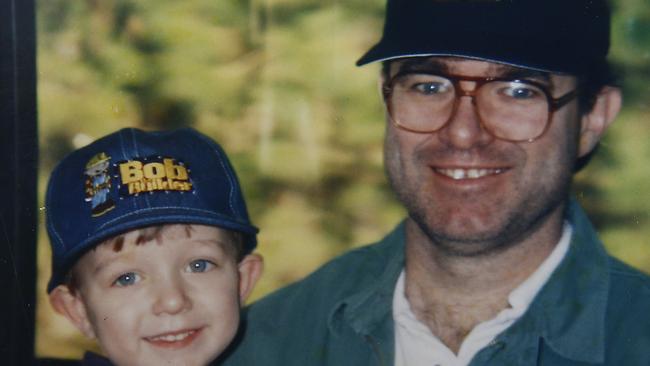 Stephen Tompsett with his nephew Lachlan the December before his death.