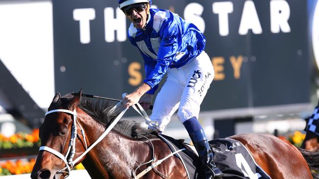 Hugh Bowman was fined $500 for his celebratory salute before the winning post.