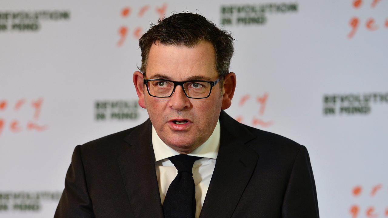 Daniel Andrews labelled the views of new Essendon chief executive Andrew Thorburn’s church as ‘absolutely appalling’. Picture: Nicki Connolly