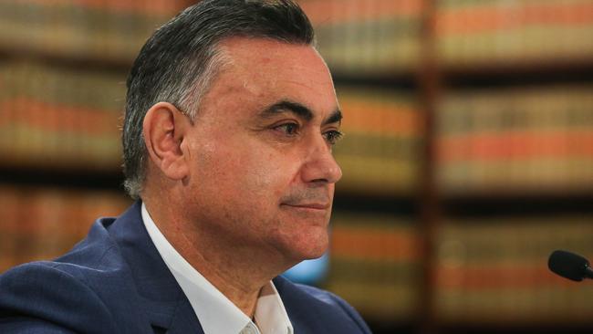 John Barilaro is questioned during the inquiry into the appointment as Senior Trade and Investment Commissioner to the Americas. Picture: Gaye Gerard / NCA NewsWire