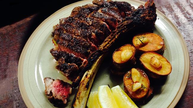 Steak at Black Hide Steakhouse, Brisbane City.