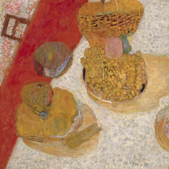 Corner of a table by Bonnard, supplied by NGV