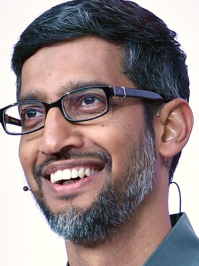 Google CEO Sundar Pichai. Picture: AFP