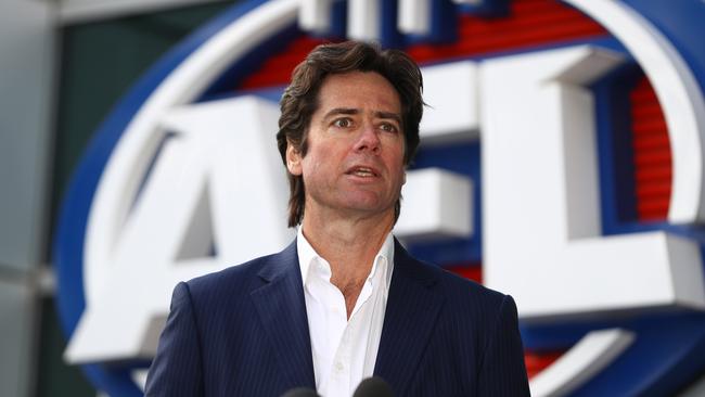 Gillon McLachlan says clubs and players want to play as many games as possible when they were away in hubs. Picture: Getty Images