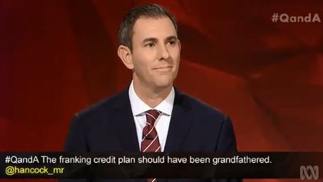 Jim Chalmers appears on the ABC's Q&amp;A.