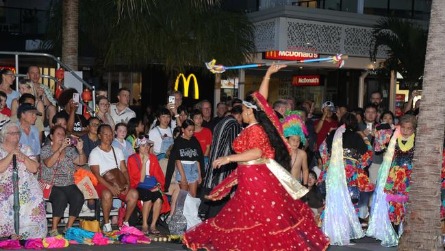 Philippine and Chinese dancers perform at the last night of Chinese New Year festivities in Cairns. Picture: Kate Stephenson