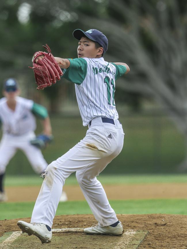 Met East V Met North in the 12-14 years QLD School Sport Baseball Championships. Picture:Glenn Campbell