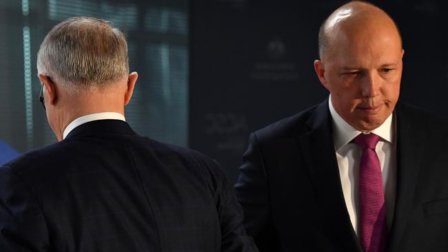 Peter Dutton refused to be drawn into criticising the PM, or the NEG. Picture: AAP/Mick Tsikas