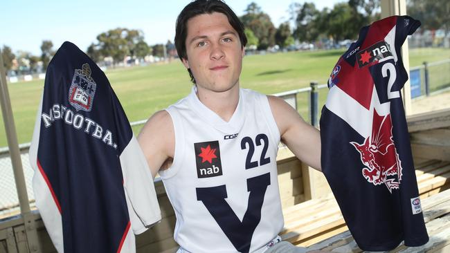 Darcy Chirgwin has overcome a broken leg to still be on the radar of AFL clubs. Picture: Alan Barber