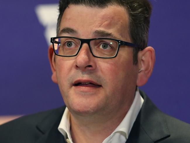 MELBOURNE, AUSTRALIA - NewsWire Photos, OCTOBER 5, 2021. The Victorian Premier, Daniel Andrews during at COVID press conference in Melbourne. Picture: NCA NewsWire / David Crosling