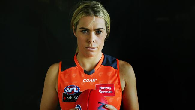 Jacinda Barclay will line up for the Giants in the AFLW. Picture: Mark Evans