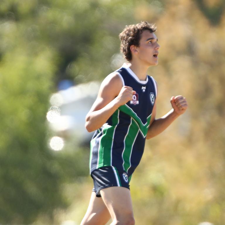 Action from the AFLQ Schools of Excellence competition. Picture: AFLQ