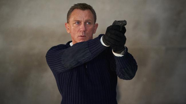 The James Bond myth of a sexy man in a sharp suit with a licence to kill (played here by Daniel Craig) is turned it on its head. Picture: Nicola Dove