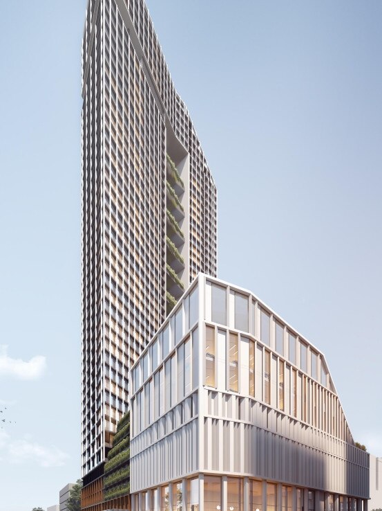 Artist's impression of a planned 46-storey tower on High St, Penrith. Picture: Supplied