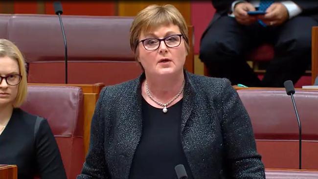 Senator Reynolds was grilled in parliament about her response to Ms Higgins’ rape allegation. Picture: APH via NewsWire