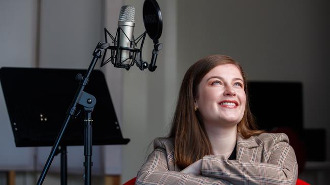 Demi Louise produced her first film, Emilie and Voltaire a cinematic opera in the studio. Picture: Tim Pascoe