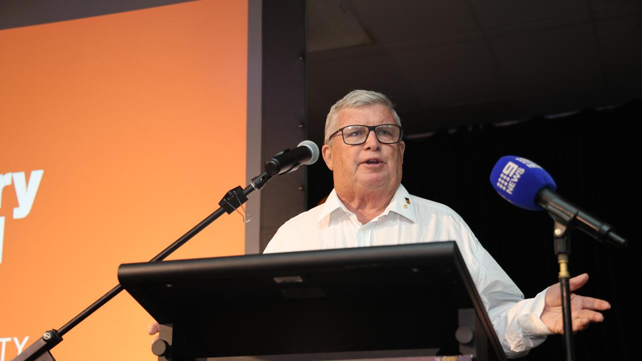 Shane Stone speaks after the CLP’s 2024 Northern Territory election win. Picture: Supplied