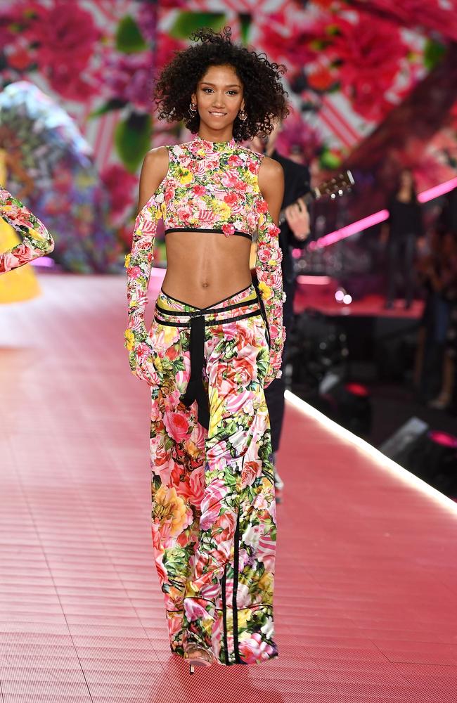 Aiden Curtiss walks the runway during the 2018 Victoria’s Secret Fashion Show at Pier 94 on November 8, 2018 in New York City. (Photo by Dimitrios Kambouris/Getty Images for Victoria’s Secret)