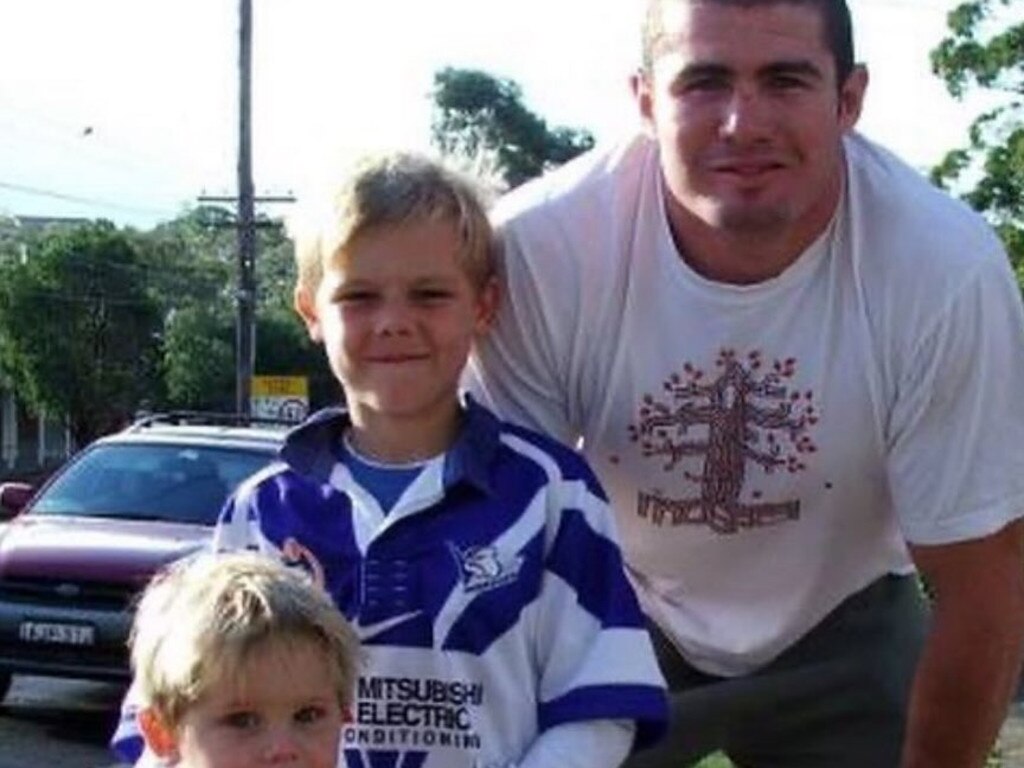 A young Ryan Papenhuyzen with Bulldogs star Andrew Ryan. Picture: Instagram