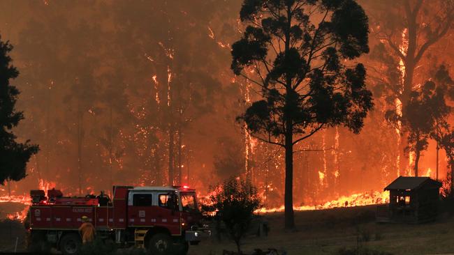 3Fire and emergency services just south Bruthen. Picture: Aaron Francis.