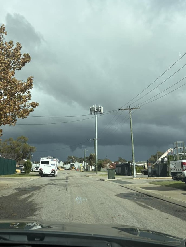 The storm brought a brief period of damaging winds. Picture: Facebook