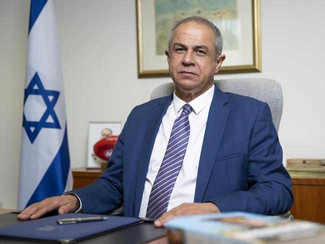 CANBERRA, AUSTRALIA. DECEMBER 22, 2023: Israeli Ambassador Amir Maimon at the Embassy of Israel in Canberra. Picture: Martin Ollman